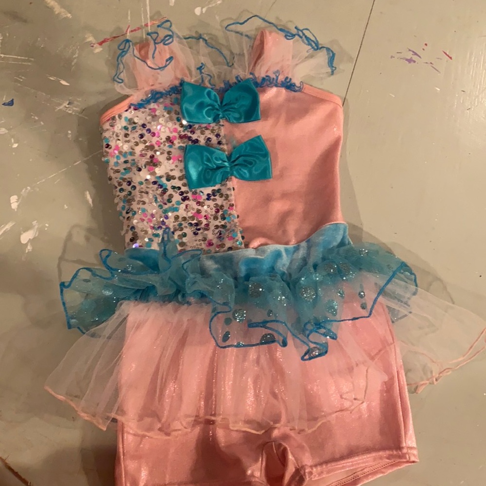 Pink clown leotard costume